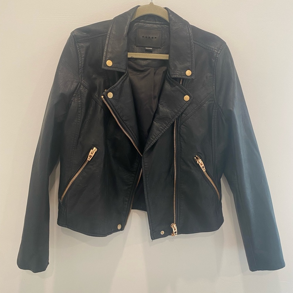 EUC BLANK NYC Faux Leather Biker Jacket sz XL